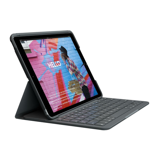 Logitech iPad 7th Gen Slim Folio Tablet Case - Grey