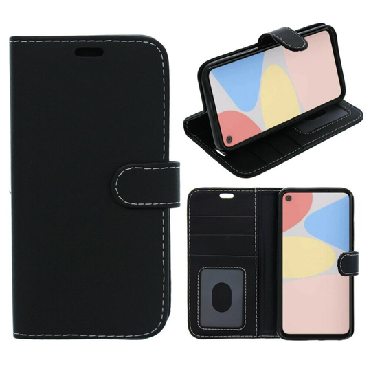 (BLACK) Fonejacket For Google Pixel 7 Pro Phone Case, Cover, Flip Wallet, Folio, Leather /Gel