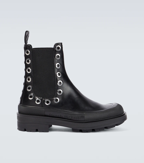 Stack leather Chelsea boots
