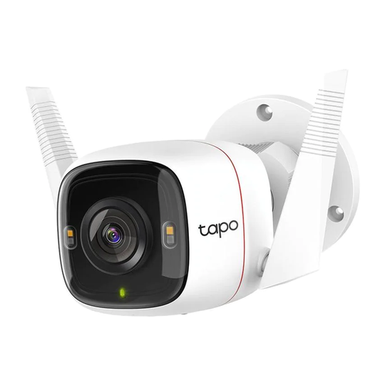 TP Link Tapo Outdoor Security WiFi Camera White with Ultra HD Night Vision and M