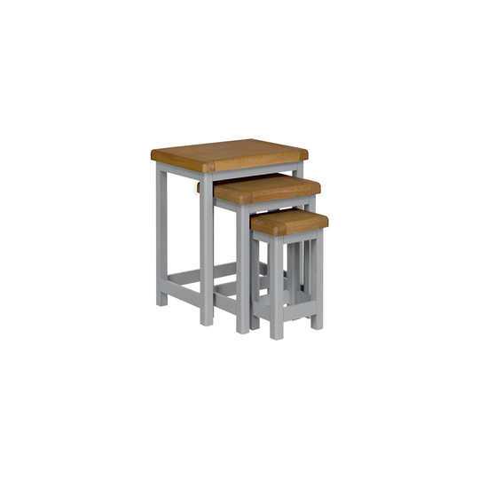 Habitat Kent Nest of 3 Tables - Light Grey