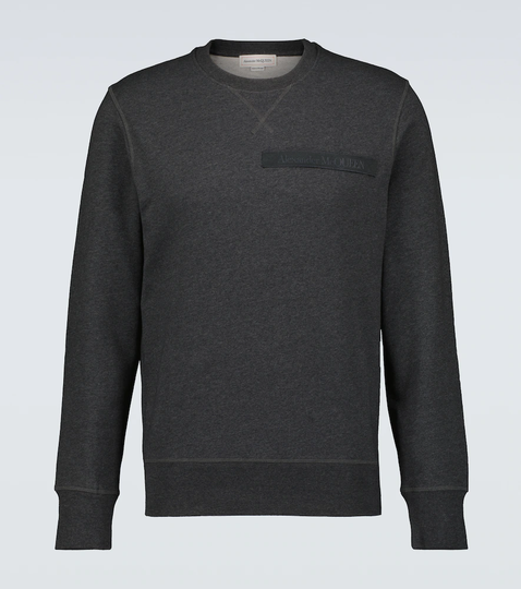 Logo tape crewneck sweatshirt