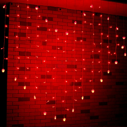 (Red) Starry Heart Shape Led Strip Lights holiday Lighting Home Decor