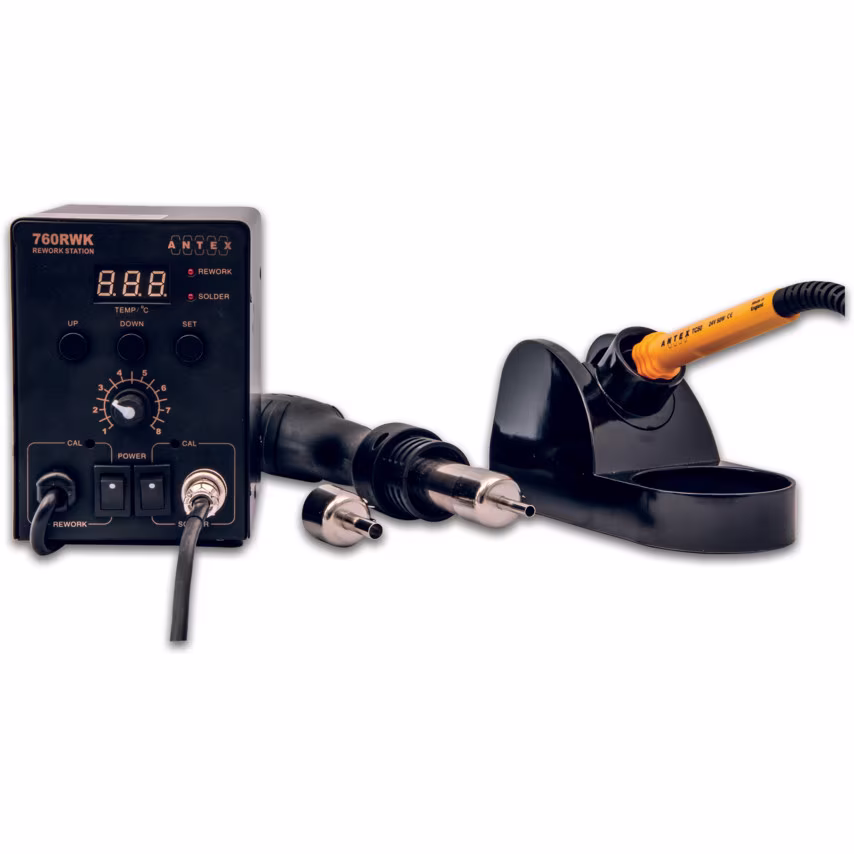 Antex U9825F0 - 760RWK Hot Air Re-work & Digital Soldering Station