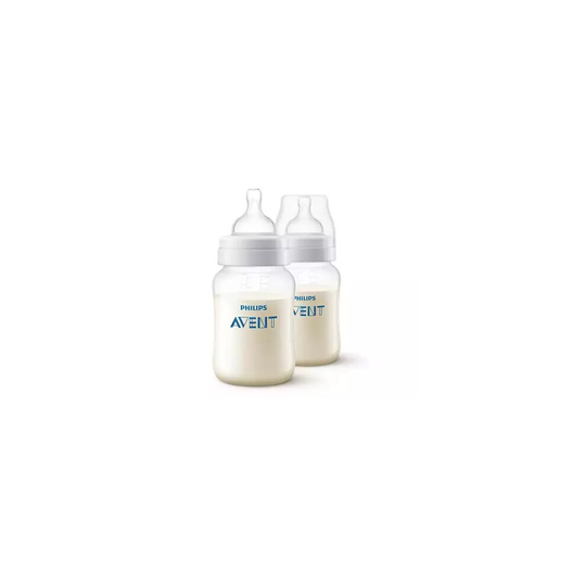 Philips Avent Feeding Anti-Colic Plastic Baby Bottle (260ml, 2 Pcs) - SCF813/20