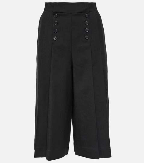 Wool high-rise culottes