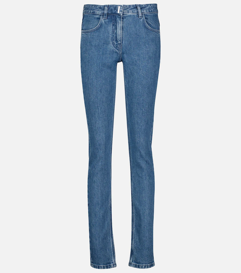 Mid-rise skinny jeans