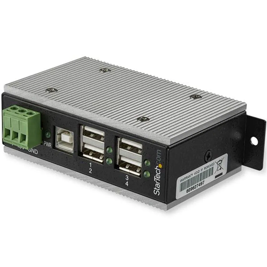 Startech 4 Port Ind USB2 Hub ESD 350W Protection