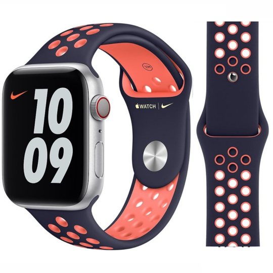 (Black/Bright Mango) Apple Nike Sport Band Strap (38mm / 40mm / 41mm)