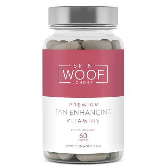 Skin Woof Tan Enhancing Vitamins | Helps You Naturally Produce a Healthier, Bronze Looking Tan - 60 Tablets