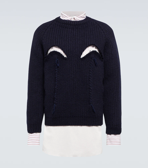 Cutout wool sweater
