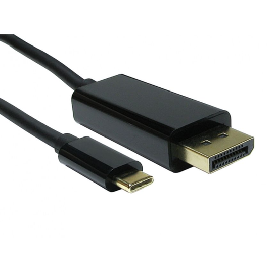 Cables Direct Cables 1M USB Type-C M Display Port M Black 4K
