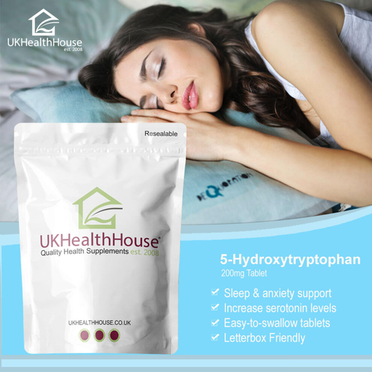 5HTP 200mg x 60 Tablets Serotonin, Stress Anxiety Depression Sleep Aid