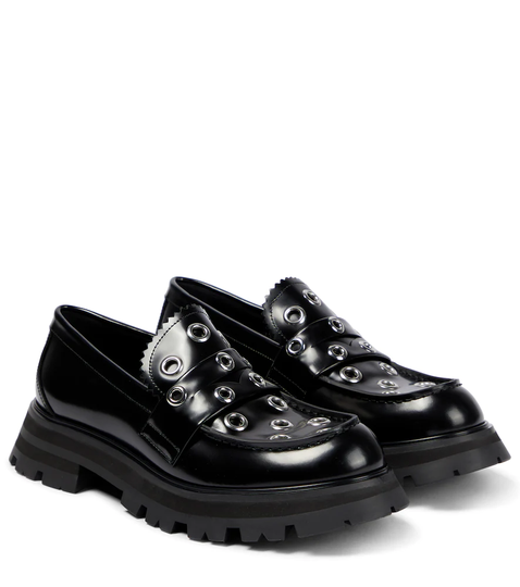 Wander embellished leather loafers