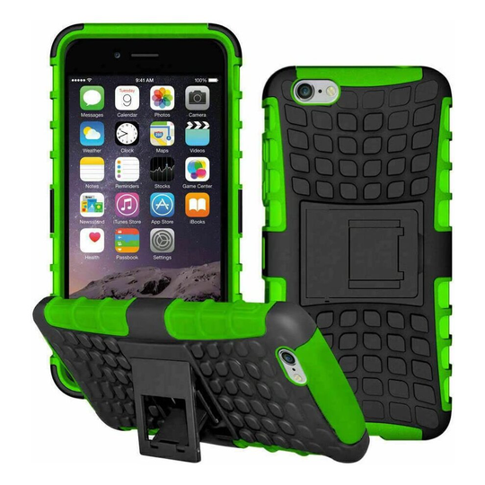 KickStand Case for iPhone 7/8 Plus ShockProof Dual Layer Cover (Green)