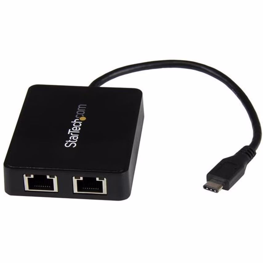 Startech Dual USBC to GbE Adapter with USBA Port