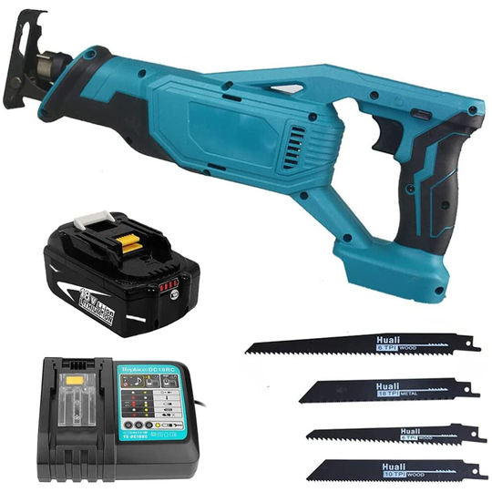 Cordless Reciprocating Saw+battery+Charger-Makita Battery Compatible