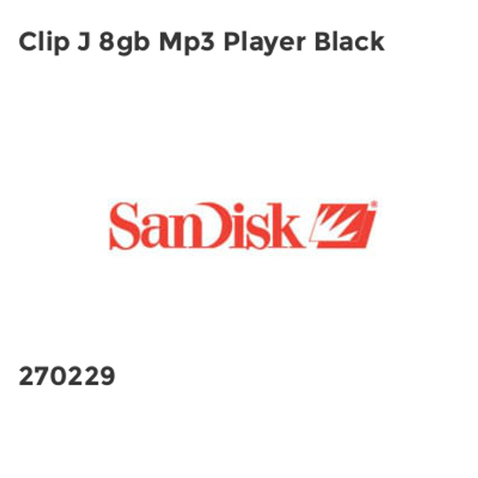 Sandisk Clip J 8gb Mp3 Player Black