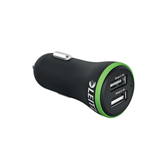 Leitz Complete High Speed Dual USB Car Charger 24W Black
