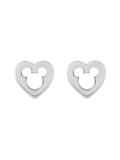Disney Mickey Heart Shaped Carded Stud Earrings