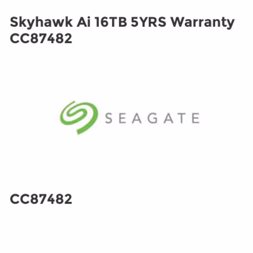 Seagate Skyhawk Ai 16TB 5YRS Warranty CC87482