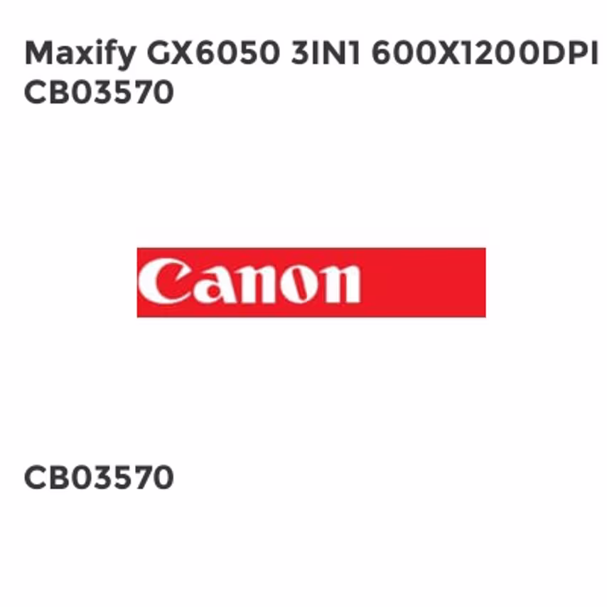 Canon Maxify GX6050 3IN1 600X1200DPI CB03570