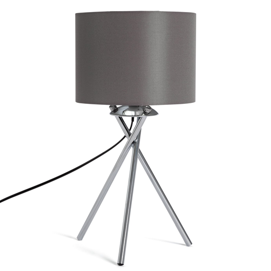 Habitat Tripod Table Lamp - Grey and Chrome