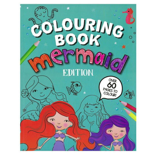 Children's Kid's Boys Girls Colouring Book Mermaid Edition 60 Pages To Colour In
