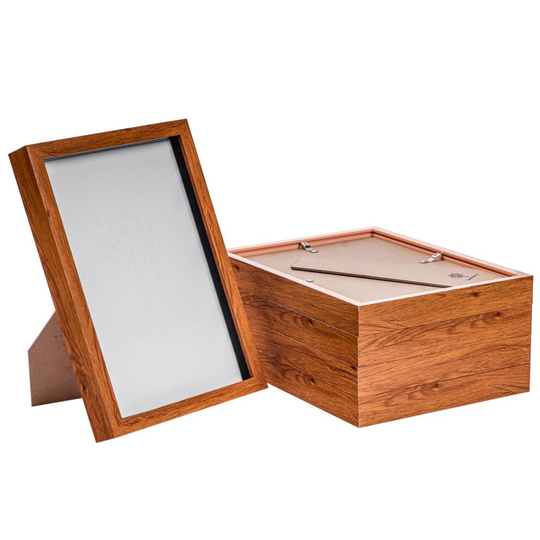 Box Picture Frame Deep 3D Photo Display 8x12 Inch Standing Hanging Dark Wood x5