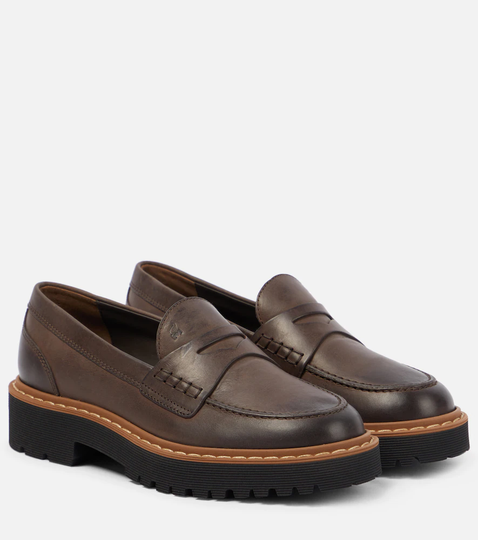 Leather loafers