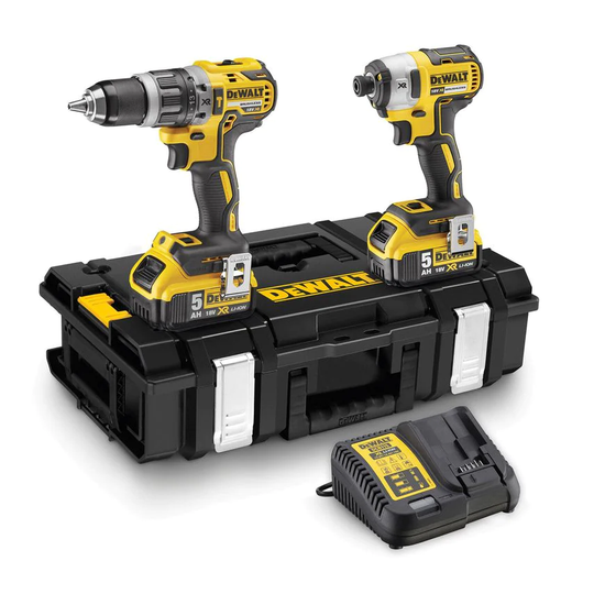 DeWalt DCK266P2 18V XR Combi Drill & Impact Driver Twin Pack (2 x 5.0AH Batterie