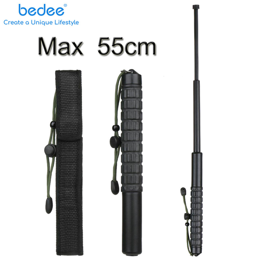 Folding Walking Stick Telescopic Hiking Poles, Self-Defence Stick 55cm