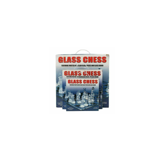 (Large) GLASS BOARD TRADITIONAL CHESS SET GAME