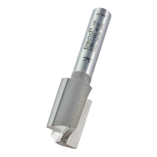 Trend 3/80 12.7mm Professional TCT 2 Flute Straight Cutter with Plunge Centre Ti