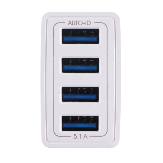 4 USB 5V 5.1A Travel Charger Power Adapter For Smartphone Tablet PC