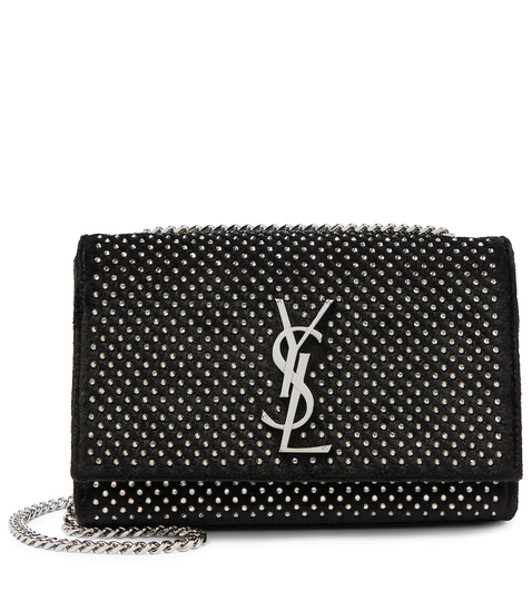 Kate Small embellished velvet shoulder bag
