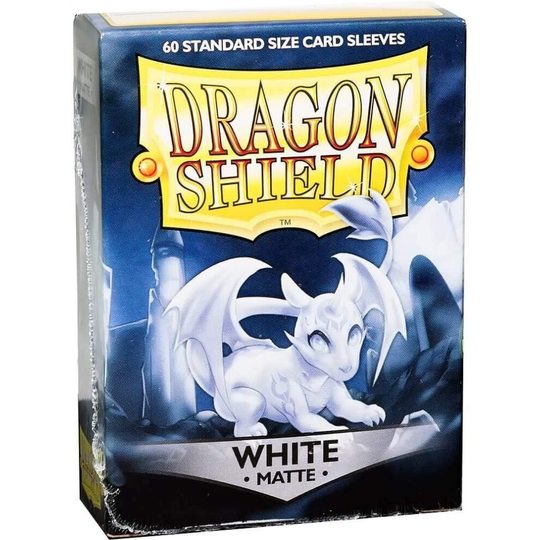Dragon Shield Standard Matte White Card Sleeves - 60 Sleeves