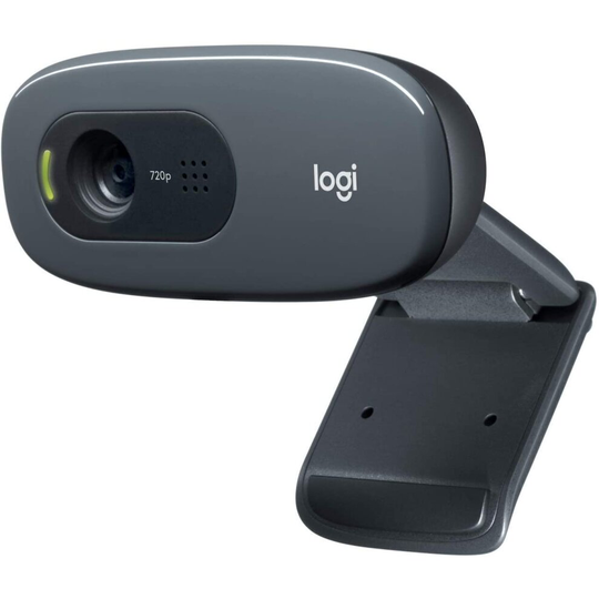 Logitech C270 HD Webcam, HD 720p/30fps, Widescreen HD Video Calling, HD Light Correction, Noise-Reducing Mic, For Skype, FaceTime, Hangouts, WebEx, PC