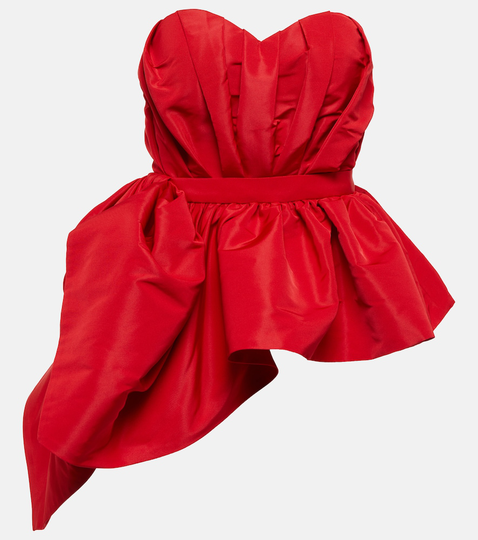 Peplum faille bustier