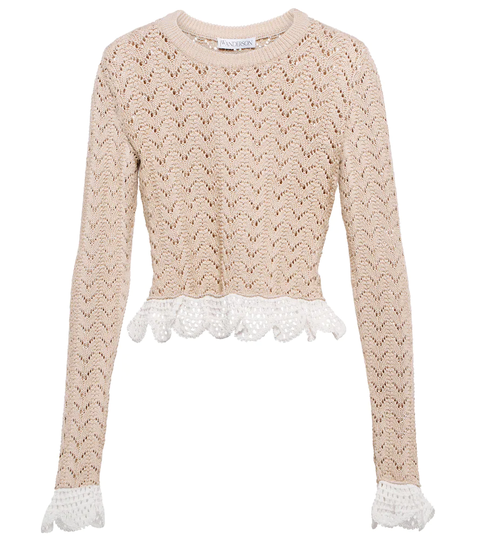 Open-knit cotton sweater