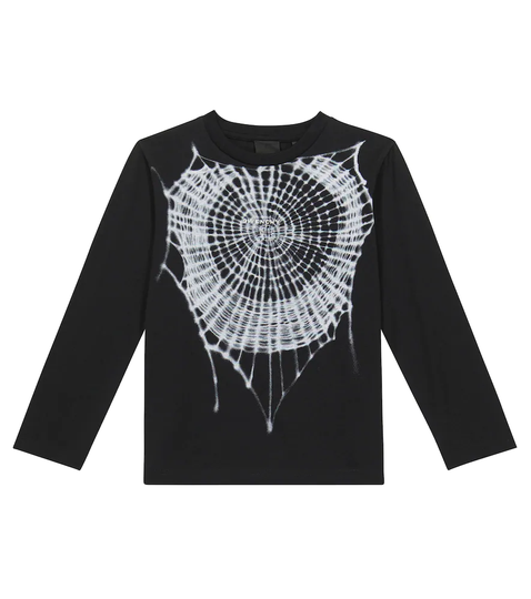 Printed cotton jersey top