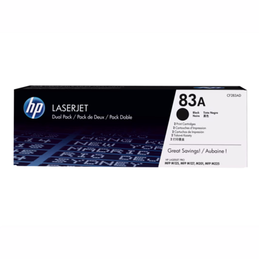 HP HP 83A Black Standard Capacity Toner 1.5K pages Twinpack for HP LaserJet Pro