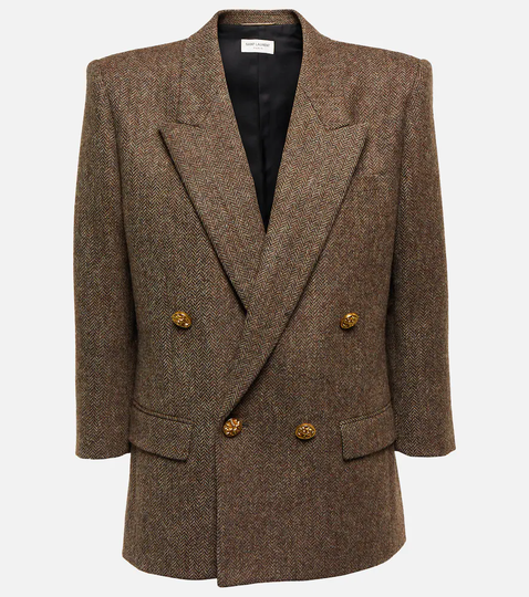 Herringbone wool blazer