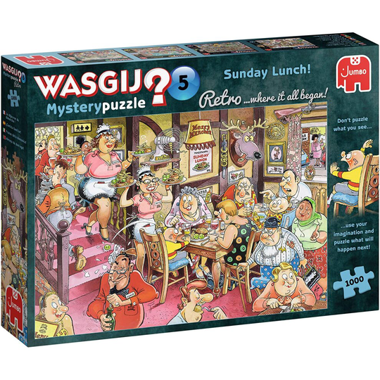 Jumbo Wasgij Retro Mystery 5 Sunday Lunch! 1000 Piece Jigsaw Puzzle