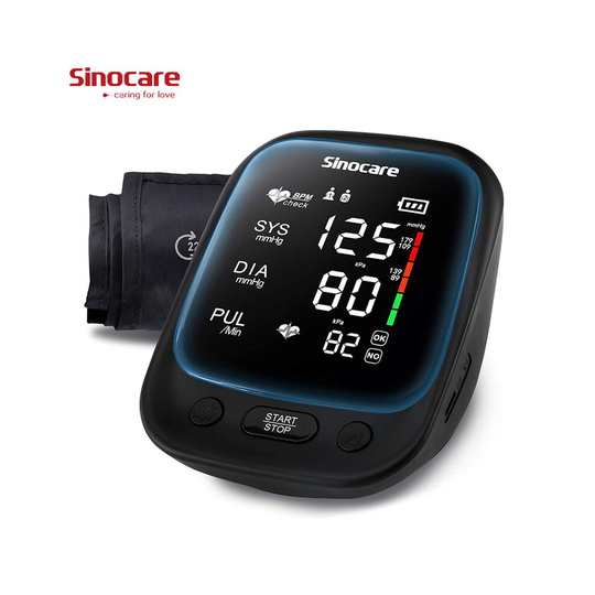 Sinocare Blood Pressure Monitor Adjustable Cuff Pulse Rate Monitoring