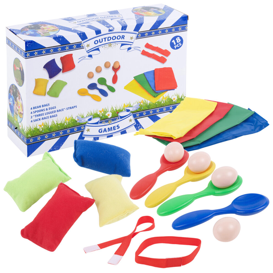 18 PCS Large Outdoor Summer Beach BBQ Party Kids Sport Garden Games