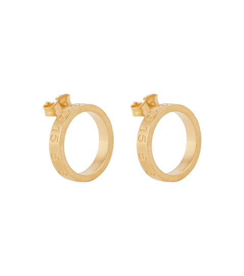 Engraved sterling silver earrings