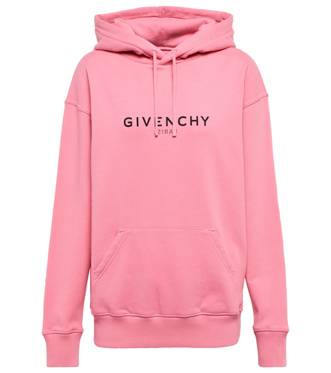 Logo cotton jersey hoodie