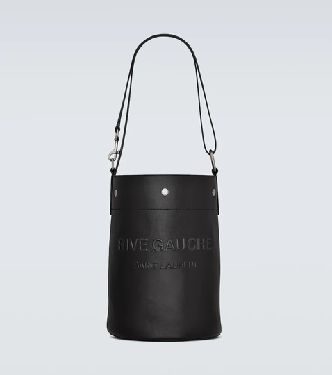 Rive Gauche leather bucket bag