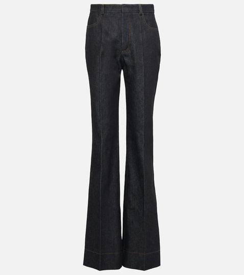 High-rise bootcut jeans